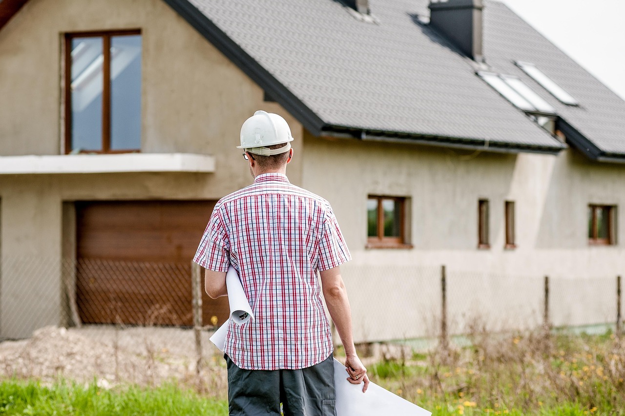 Professional contractor doing home renovation work
