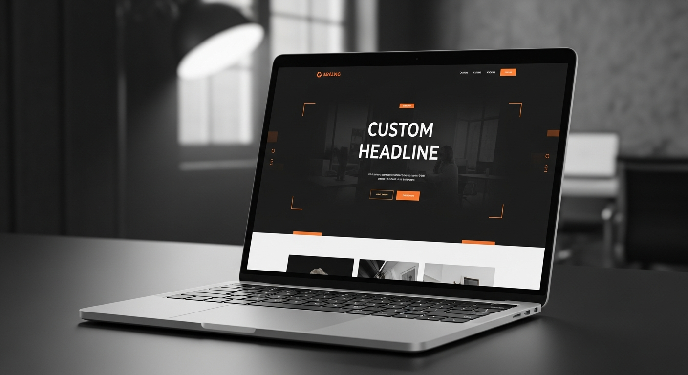 Professional website design on a laptop — custom branding for a small business